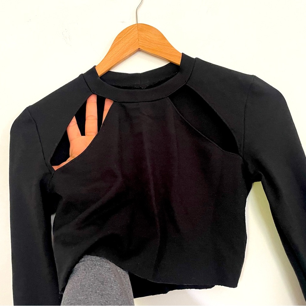 Reformation Cut out Crop Top Long Sleeve